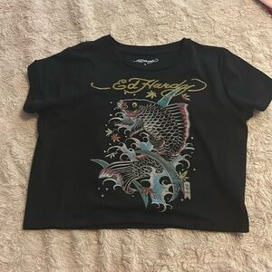 fish ed hardy crop top ✨❤️